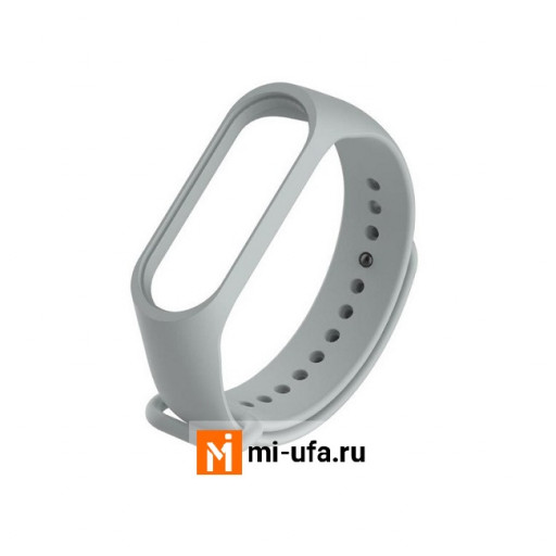 Сменный ремешок для Xiaomi Mi Band 3/Mi Band 4 силиконовый (серый)