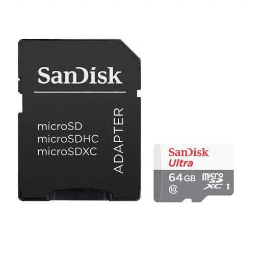 Карта памяти SanDisk Micro SD 64Гб (с адаптером)