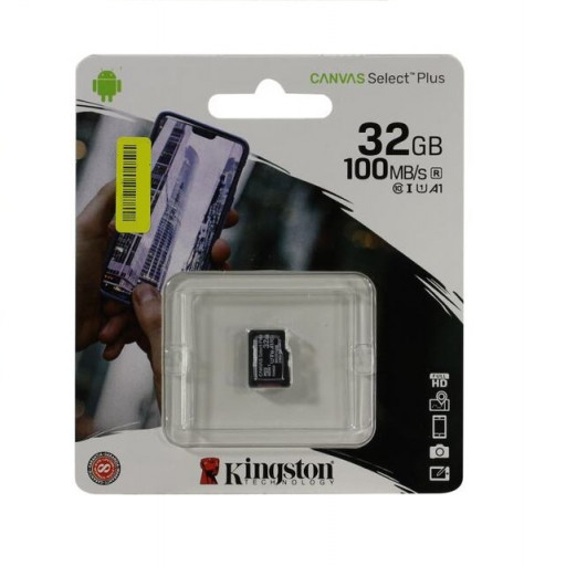 Карта памяти Kingston Micro SD 32Гб 100MB/s