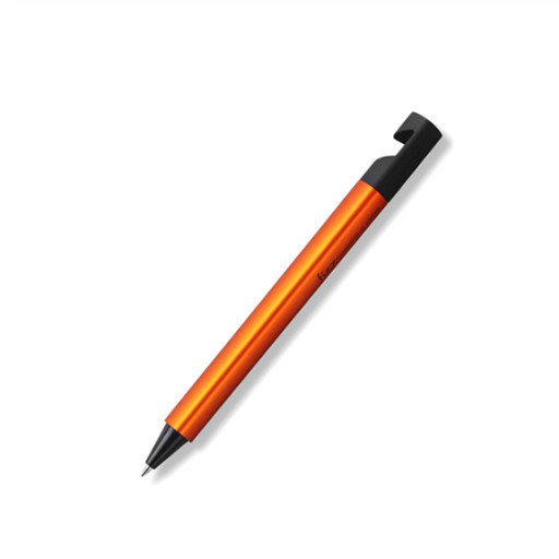 Ручка с подставкой для телефона Fizz (оранжевая)