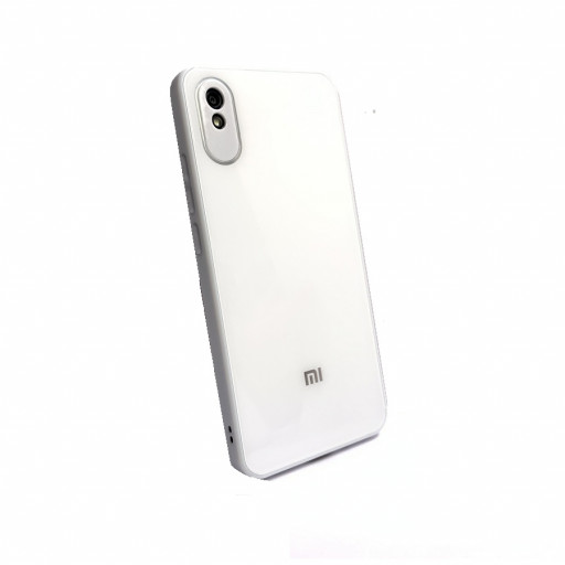 Накладка силиконовая для смартфона Redmi 9A с логотипом (белая)