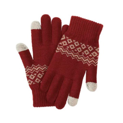 Перчатки для сенсорных экранов Xiaomi FO Touch Screen Warm Velvet Gloves (бордовые)