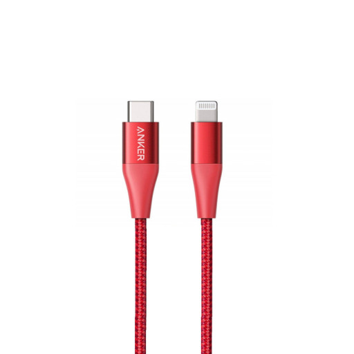 Кабель Anker PowerLine+ II USB-C->Lightning MFI 1,8м A8653 (A8653H91) (красный)