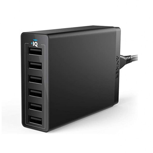 Сетевое зарядное устройство Anker PowerPort 6 USB 60W (черный)