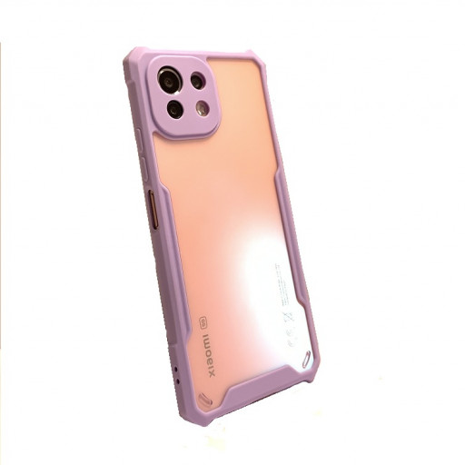 Силиконовая накладка Carmega для смартфона Mi 11 Lite 5G NE (фиолетовая)