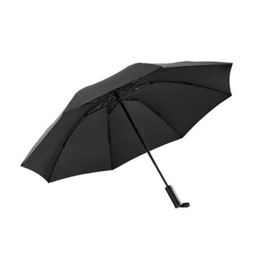 Зонт автоматический с фонариком (черный)