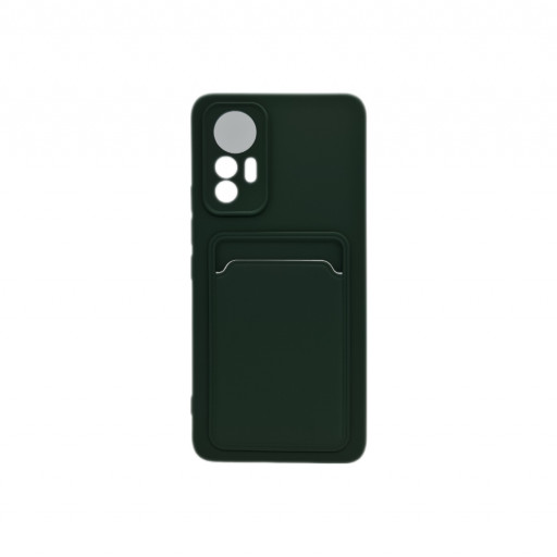Накладка силиконовая с кармашком для смартфона 12 Lite (зеленая)