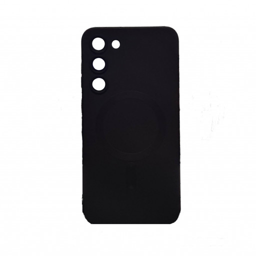 Накладка силиконовая Magsafe для смартфона Samsung Galaxy S23 (черная)