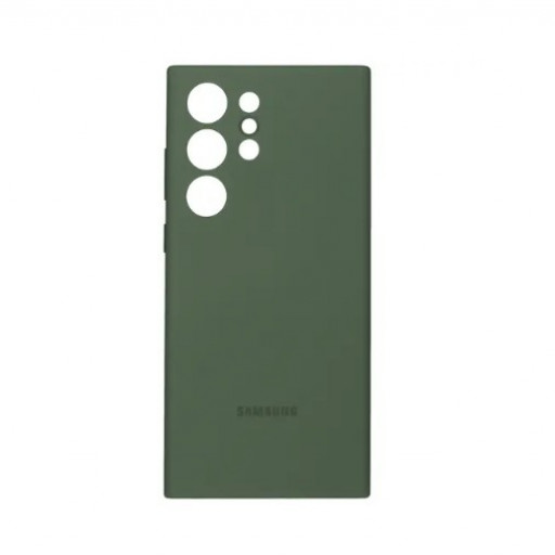 Накладка силиконовая Silicone Case для смартфона Samsung Galaxy S23 Ultra (зеленая)