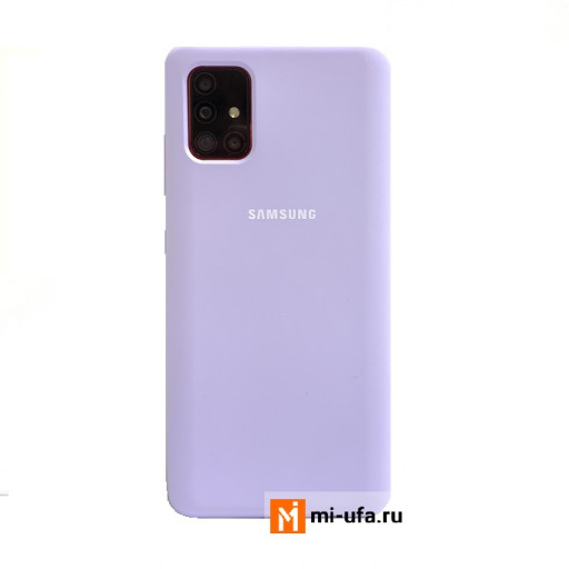 Силиконовая накладка для смартфона Samsung Galaxy A51 (лиловая)