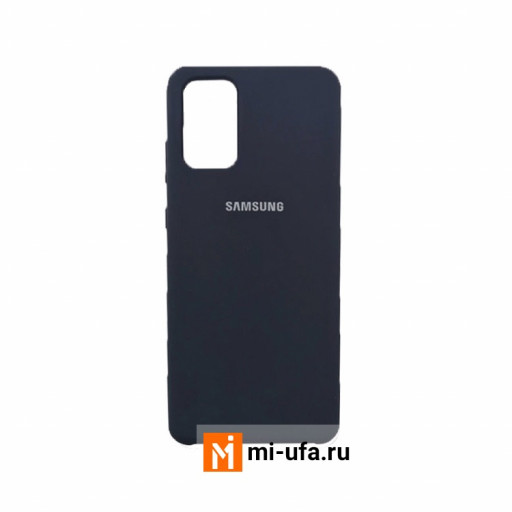 Силиконовая накладка для смартфона Samsung Galaxy S20 Ultra с логотипом (синяя)