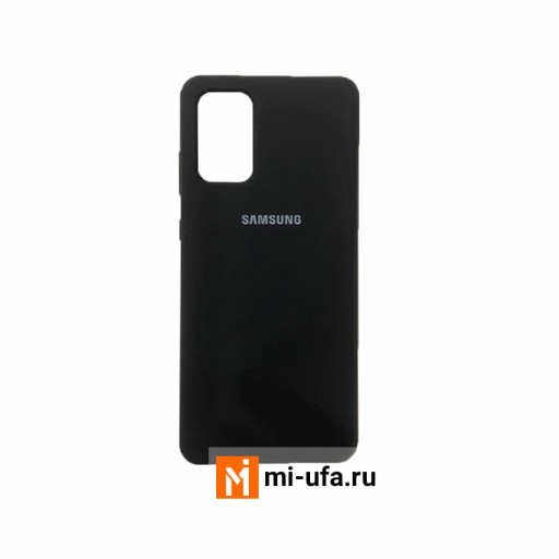 Силиконовая накладка для смартфона Samsung Galaxy S20 Ultra с логотипом (черная)