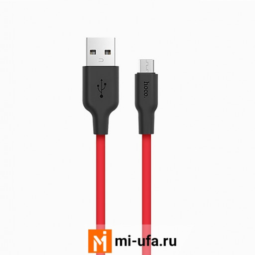Кабель USB Hoco X21 Silicone Series MicroUSB Cable 1m (красный)