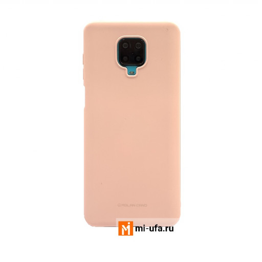 Накладка силиконовая MOLAN CANO для смартфона Redmi Note 9S/Note 9 Pro (розовая)